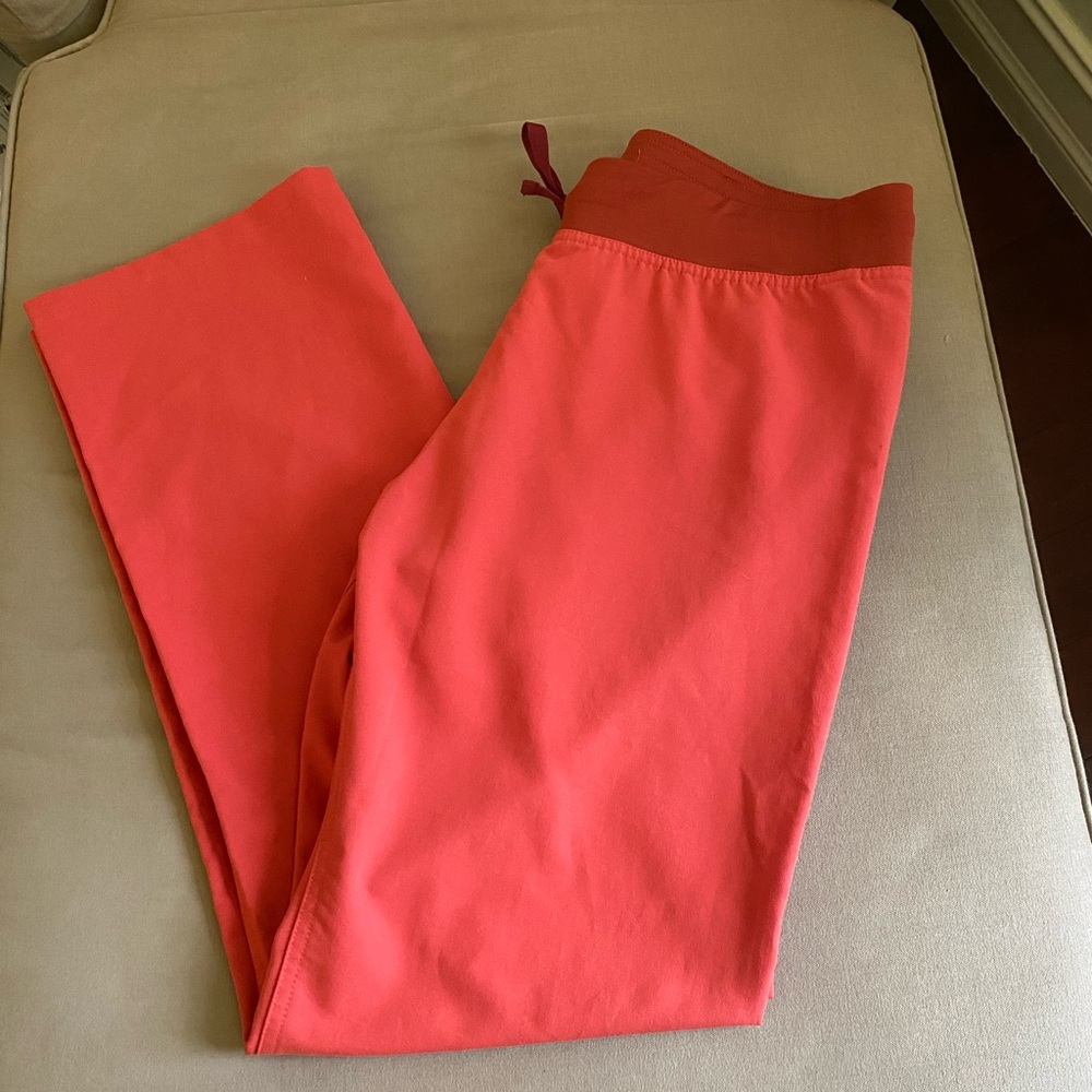 Figs Technical Collection Drawstring Scrub Pants In Auburn Clay Orange Sz M NWOT